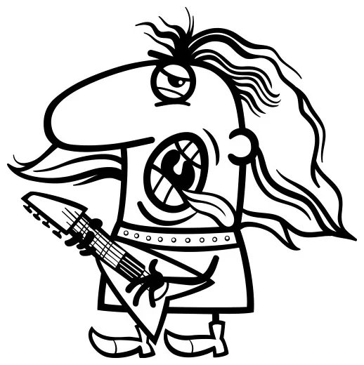 Singing crocodile coloring page vector printable coloring page