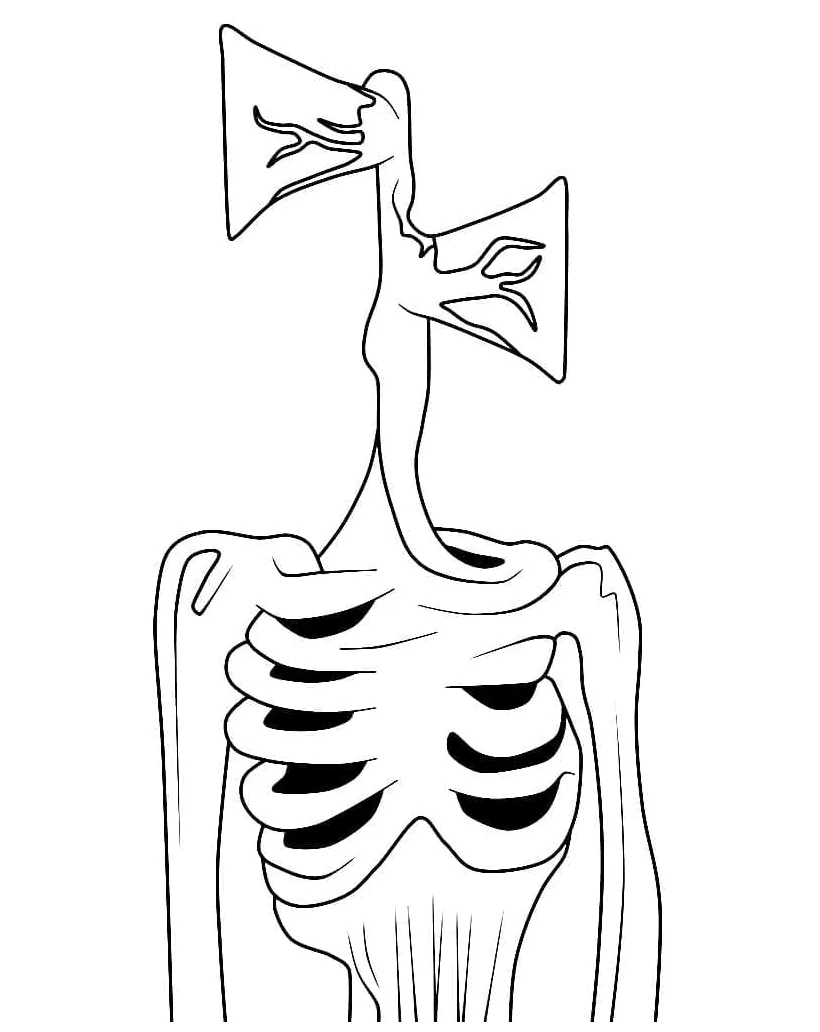 Siren head 3 coloring page download, print or color online for free