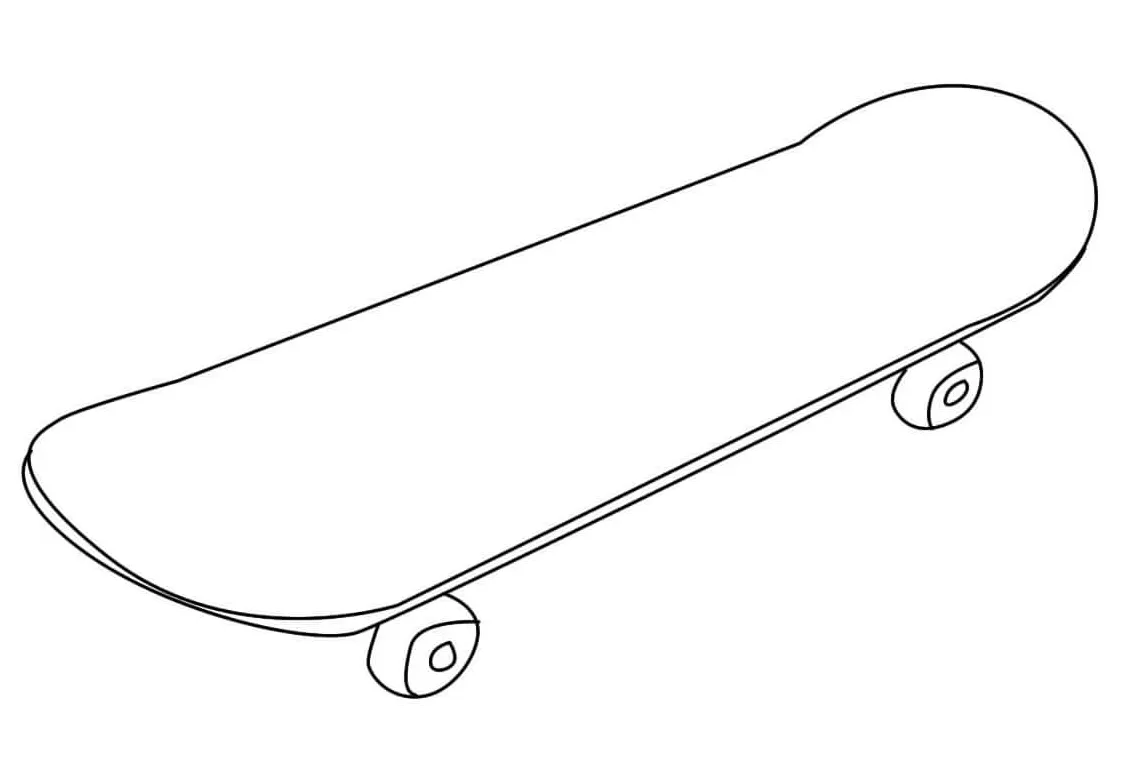 Simple skateboard coloring page free printable coloring pages for kids