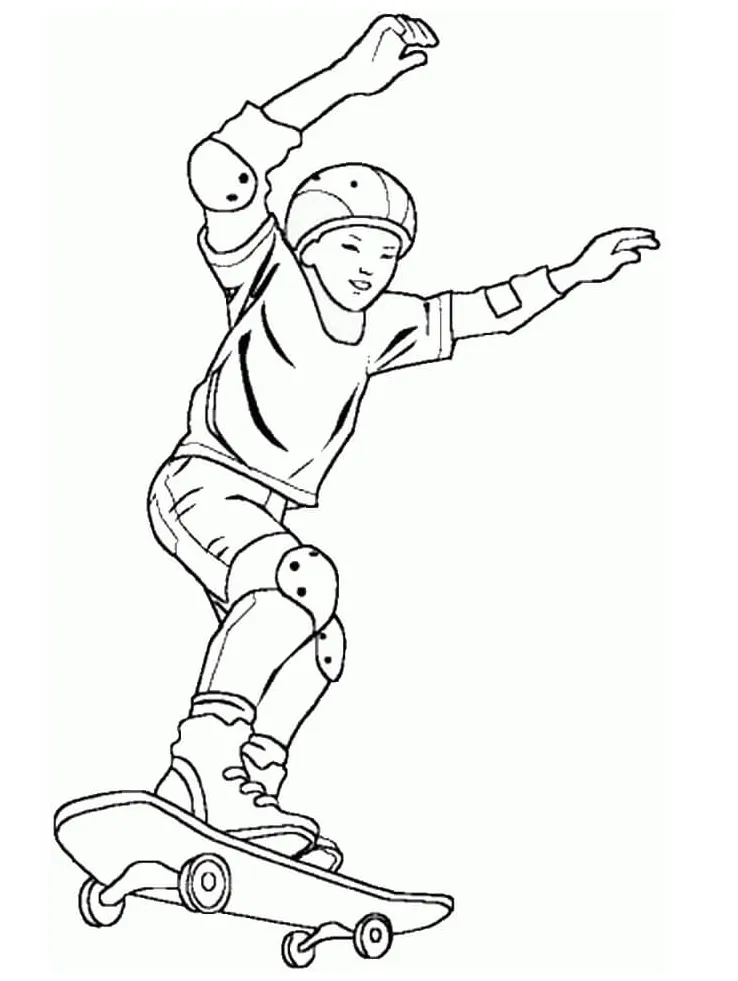 Flame skateboard coloring page free printable coloring pages for kids