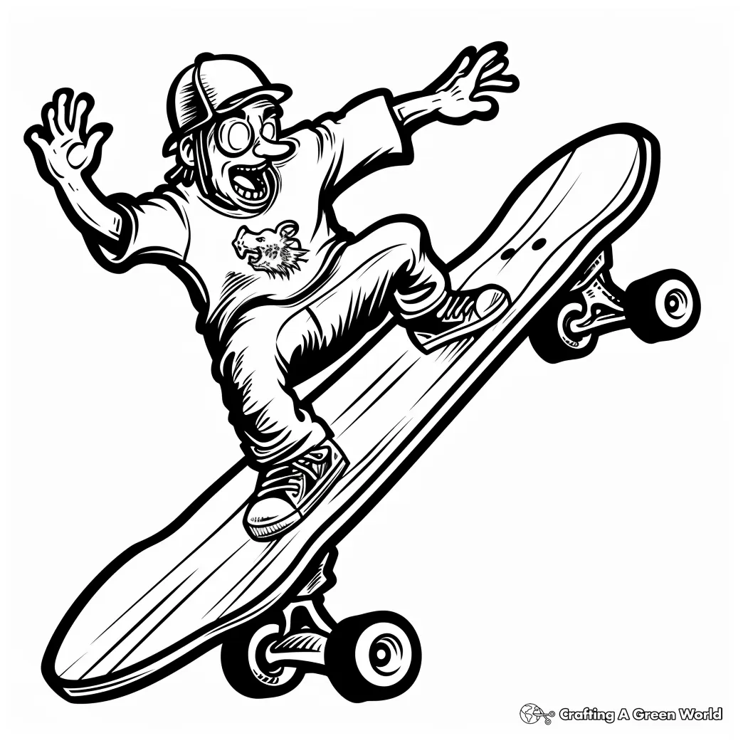 Skateboard coloring pages free & printable!