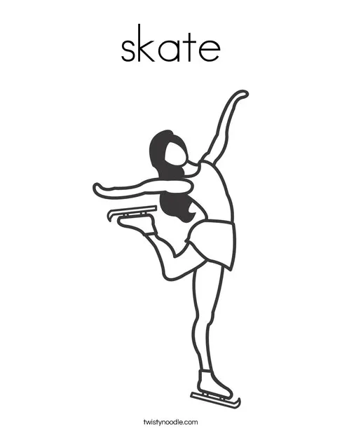 skate Coloring Page - Twisty Noodle