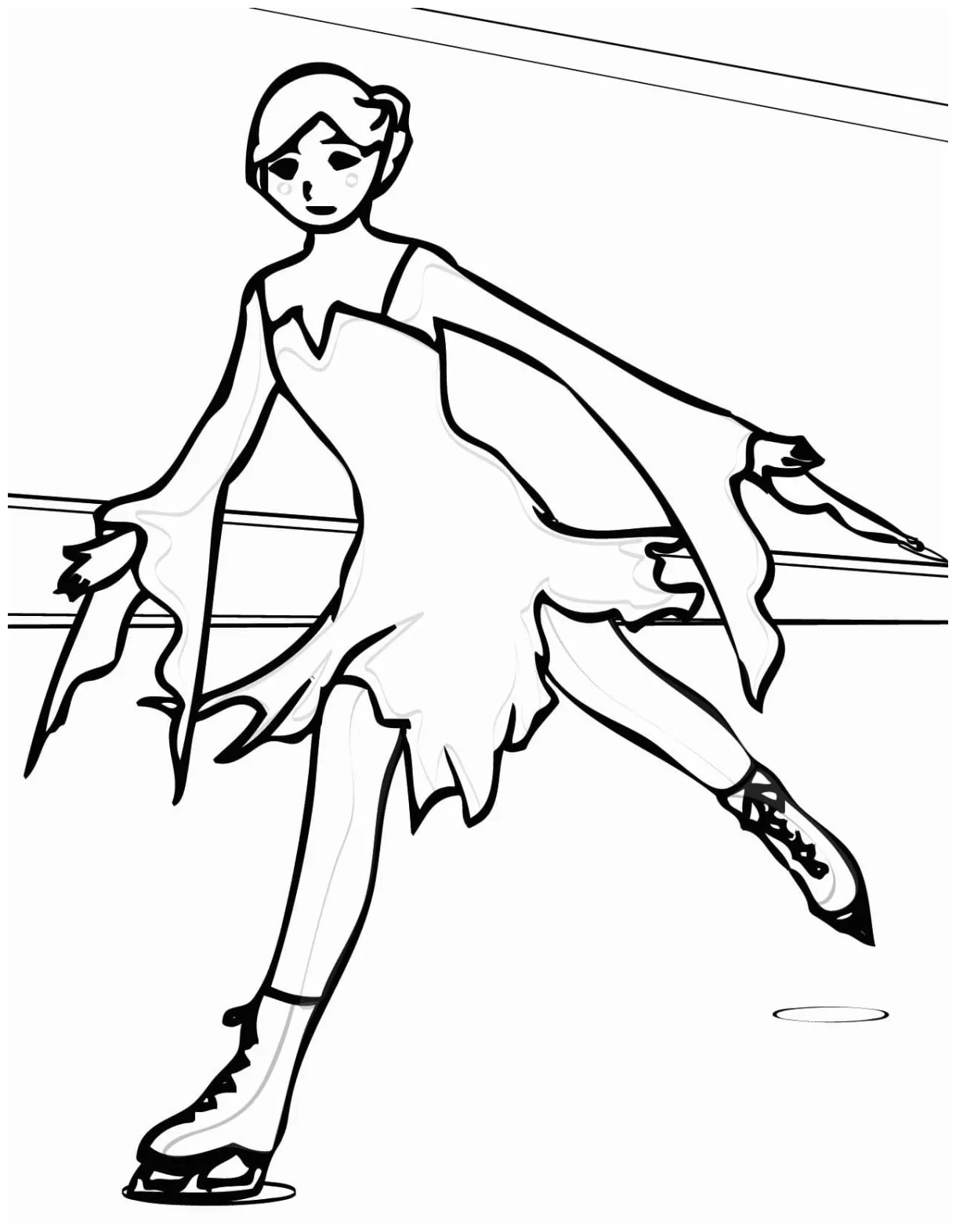 Girl Ice Skater coloring page - Download, Print or Color Online for Free
