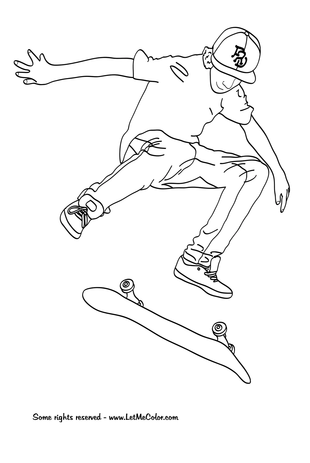 Skateboarding Coloring Pages - Coloring Home