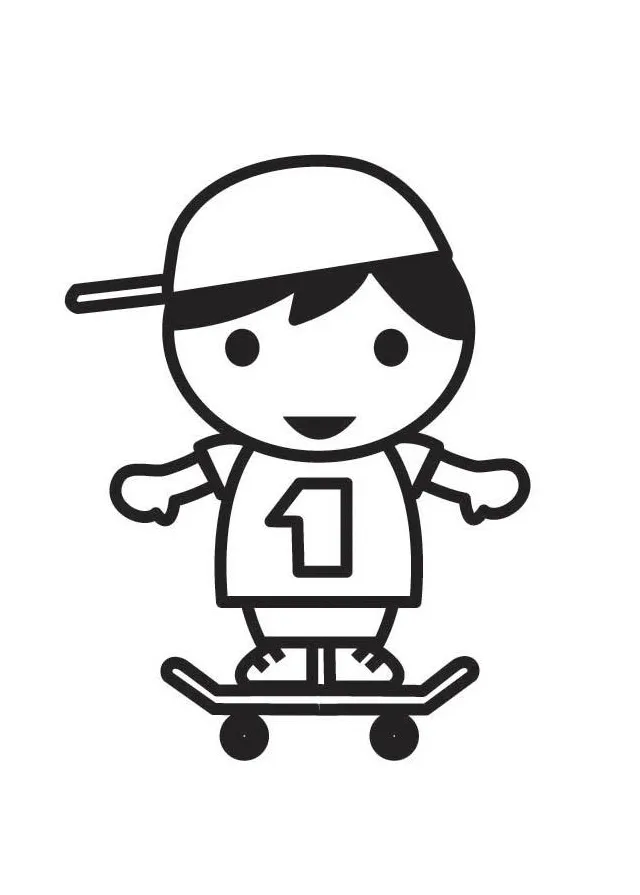 Coloring Page Skater - Free printables - Img 18208