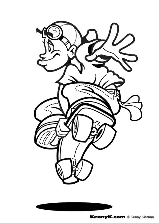 Coloring Page skater - free printable coloring pages - Img 7031