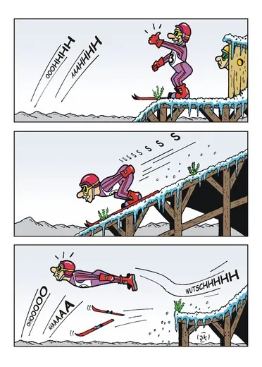 Skispringer by jotka sports cartoon toonpool