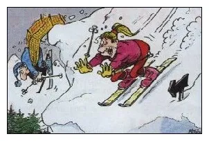 Descente en ski humour