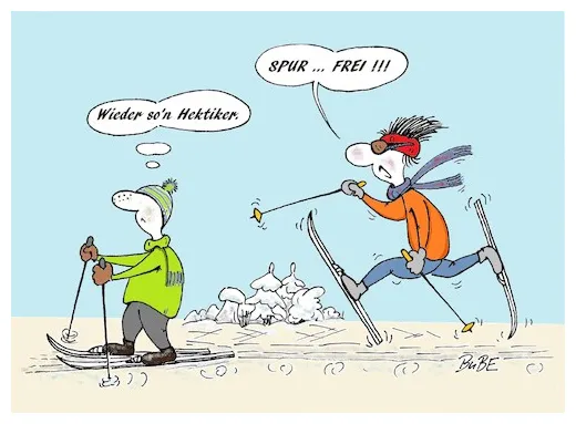 Skilanglauf hektiker by bube sports cartoon toonpool