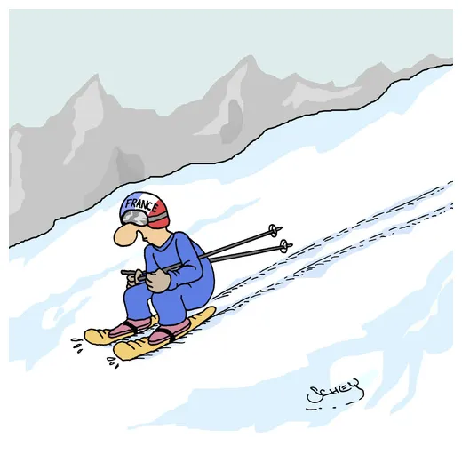 Ski Abfahrt By Karsten Schley | Sports Cartoon | TOONPOOL