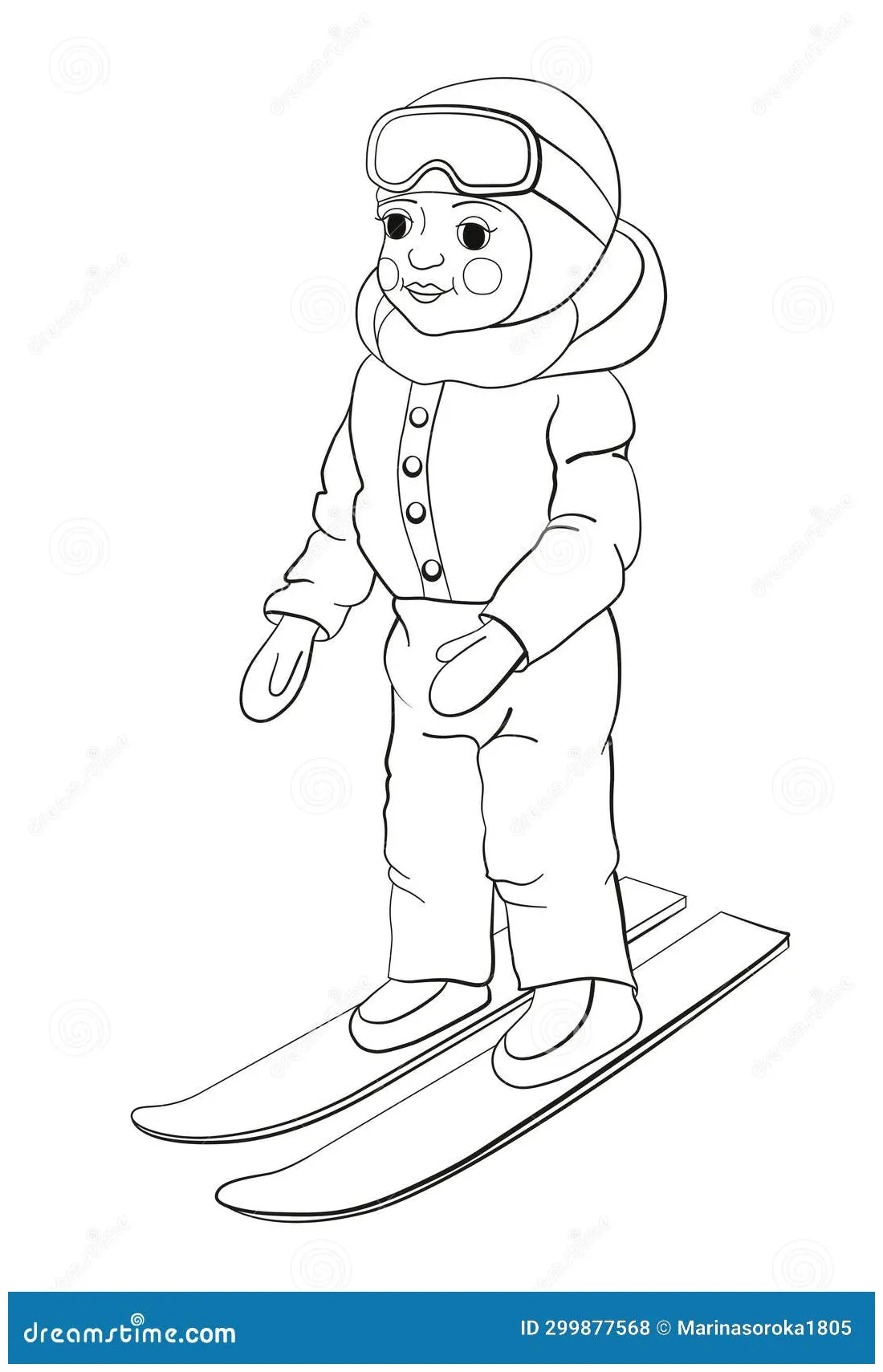 Skier coloring page stock cartoondealer #50763475