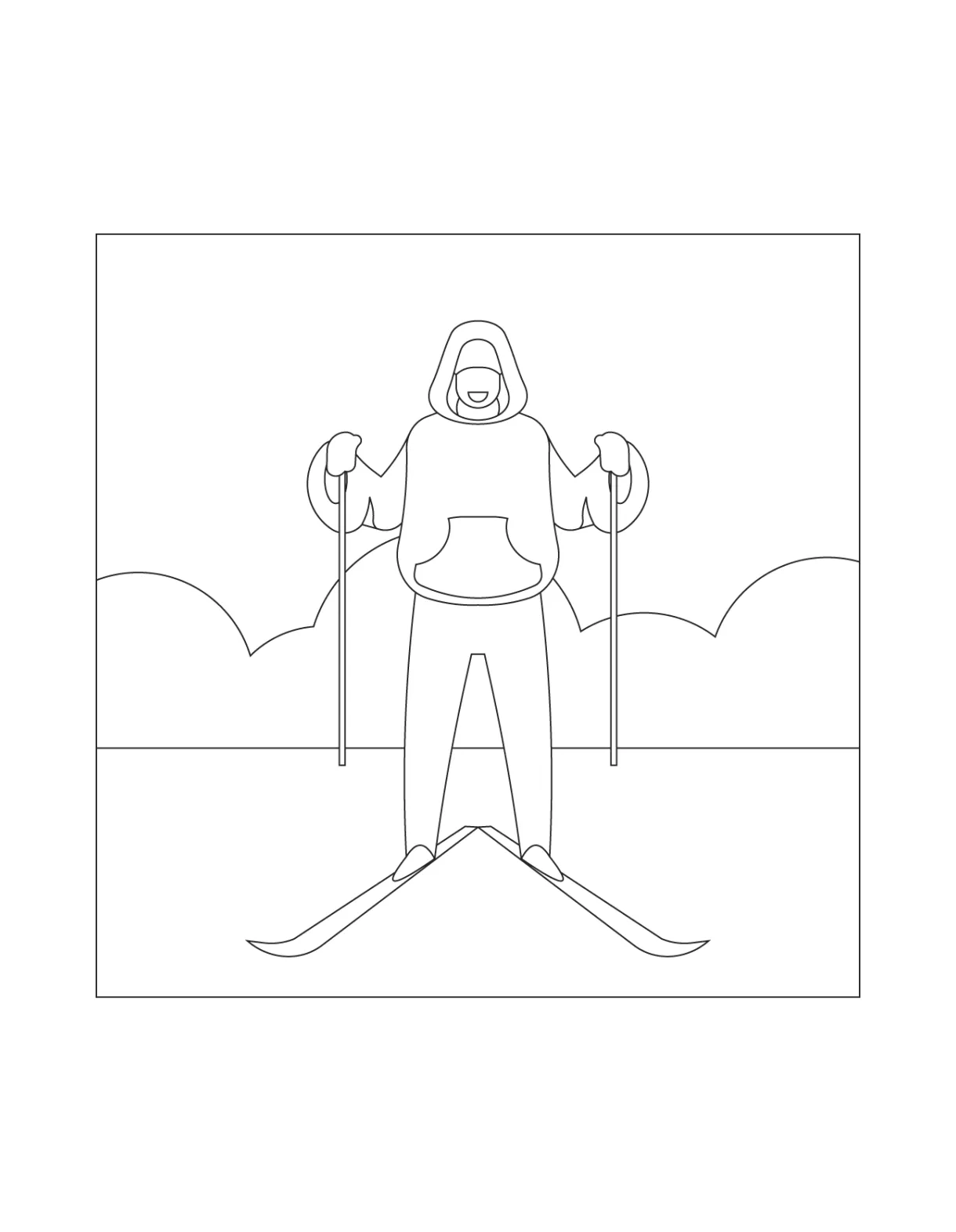 Skiing coloring pages printable coloring pages. free printable coloring page