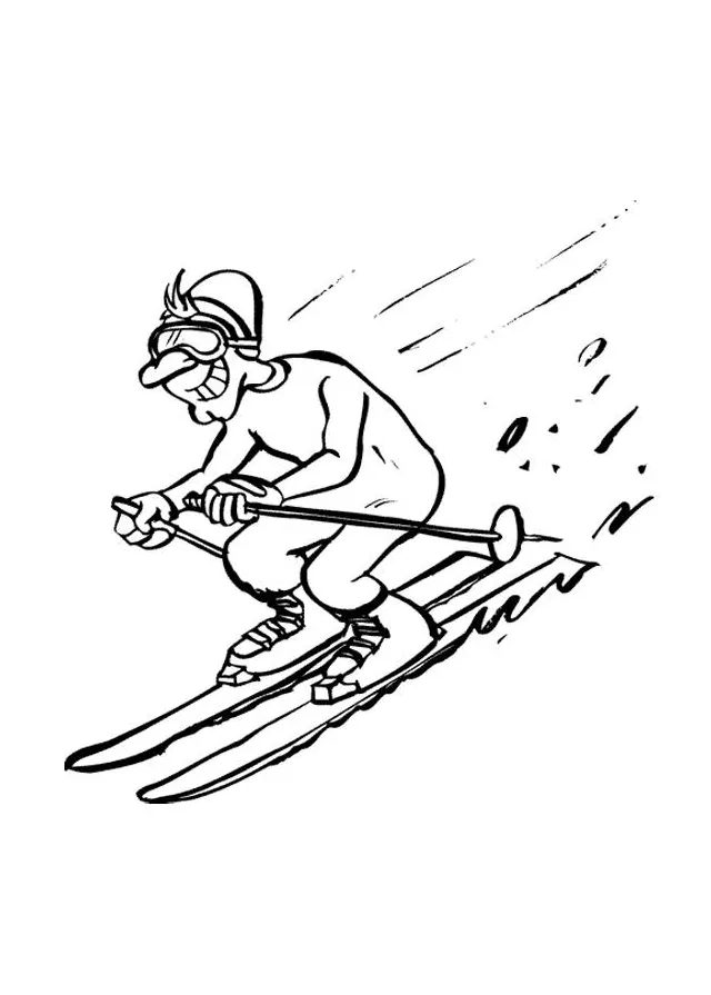 Coloring page downhill skiing free printable coloring pages img 11921