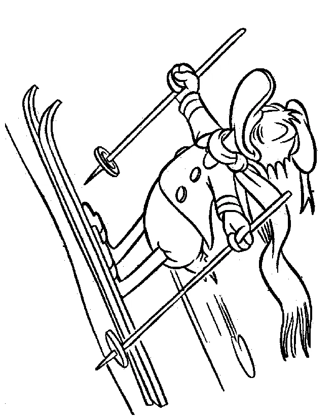 Kids-n-fun coloring page skiing skiing