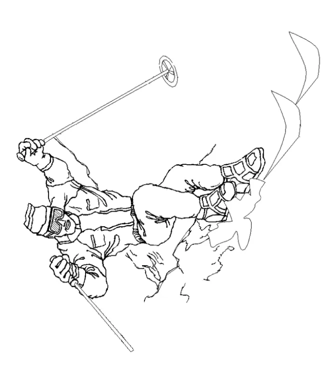 Kids-n-fun coloring page skiing skiing