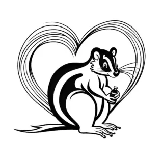 Cute skunk coloring page lulu pages