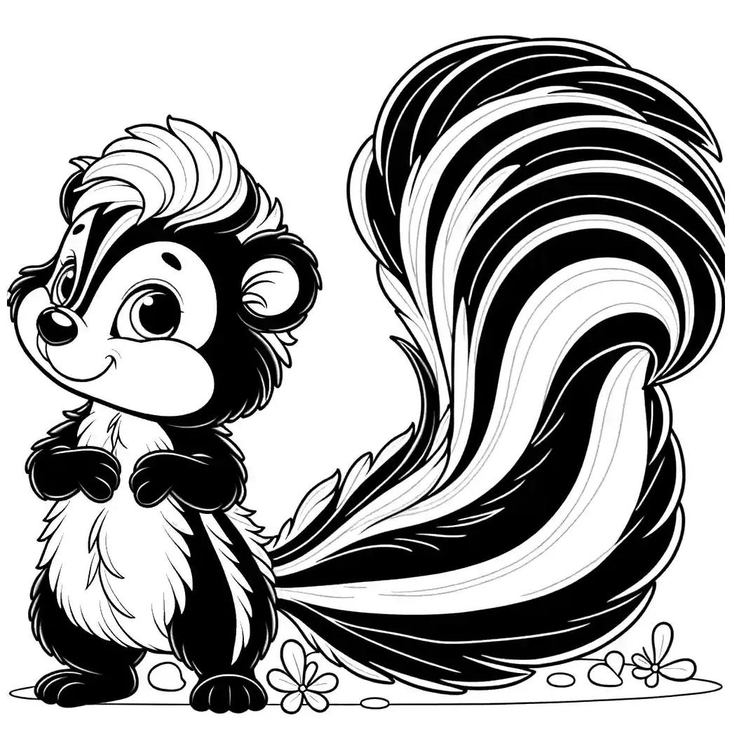 Adorable skunk coloring page lulu pages