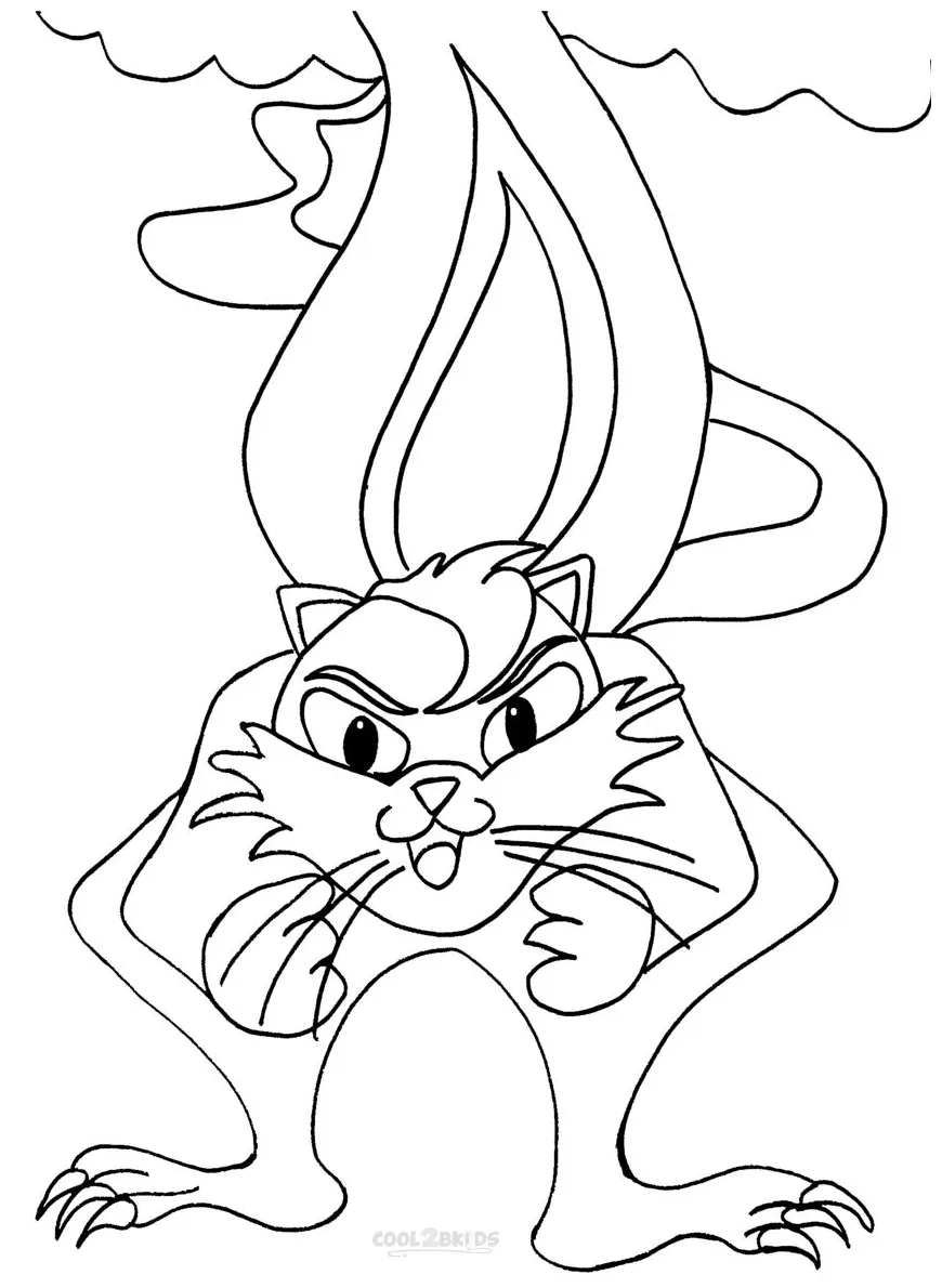 Printable skunk coloring pages for kids