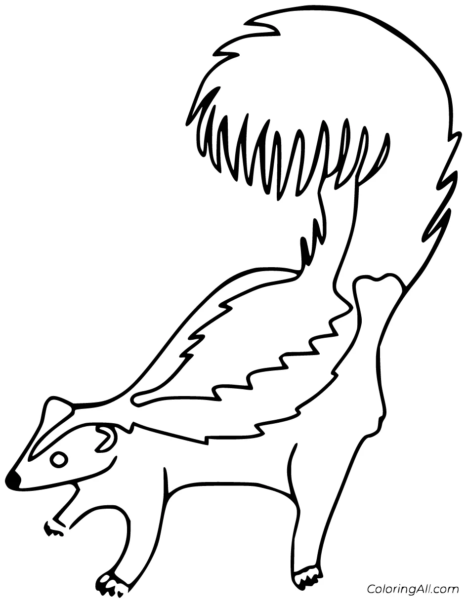 Skunk coloring pages 27 free printables coloringall printable coloring page