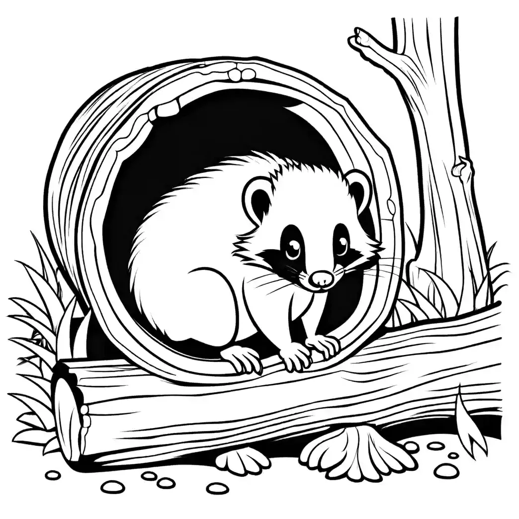 Curious skunk coloring page lulu pages