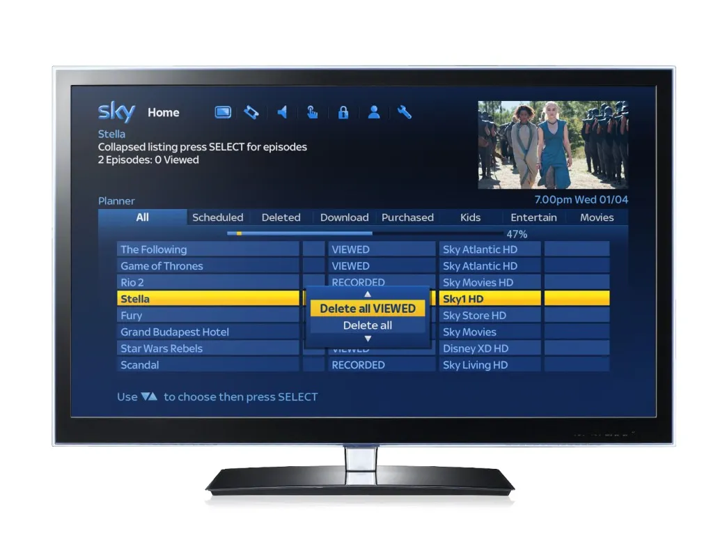 Sky announces improvements to tv guide tech digest