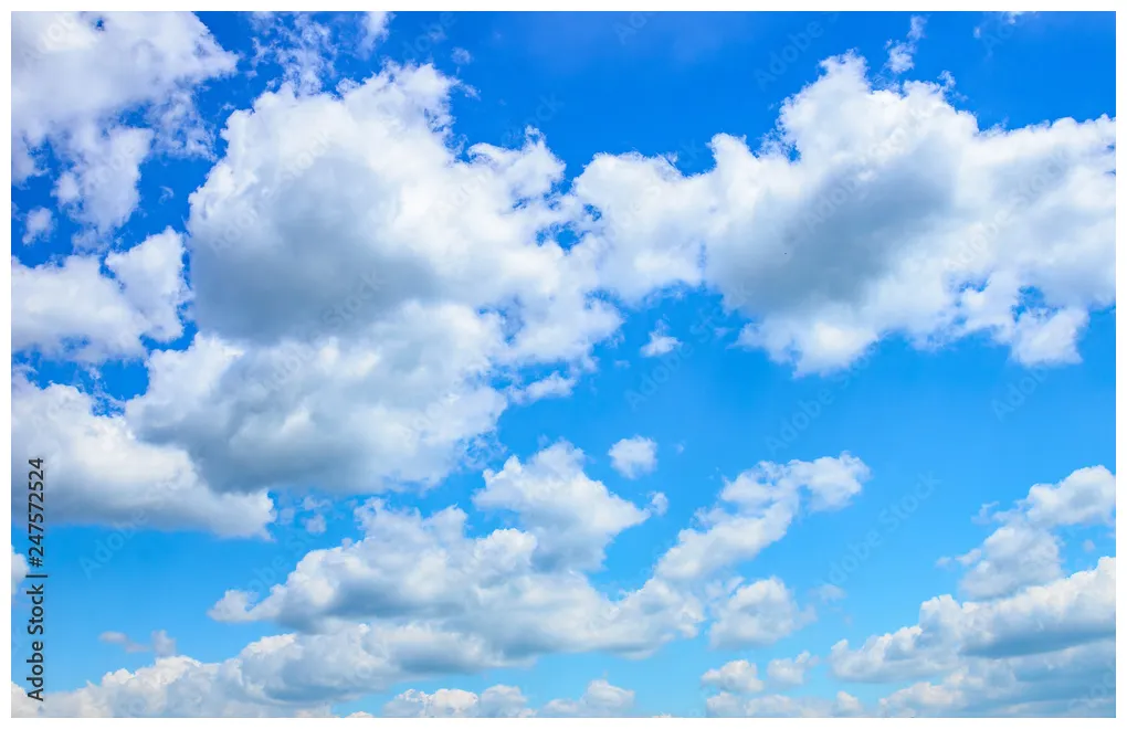 Blue sky with white clouds. beautiful sky