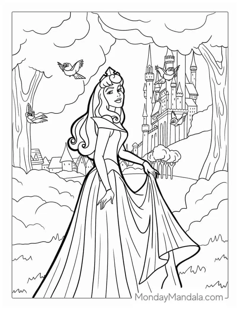 21 castles elegant coloring book