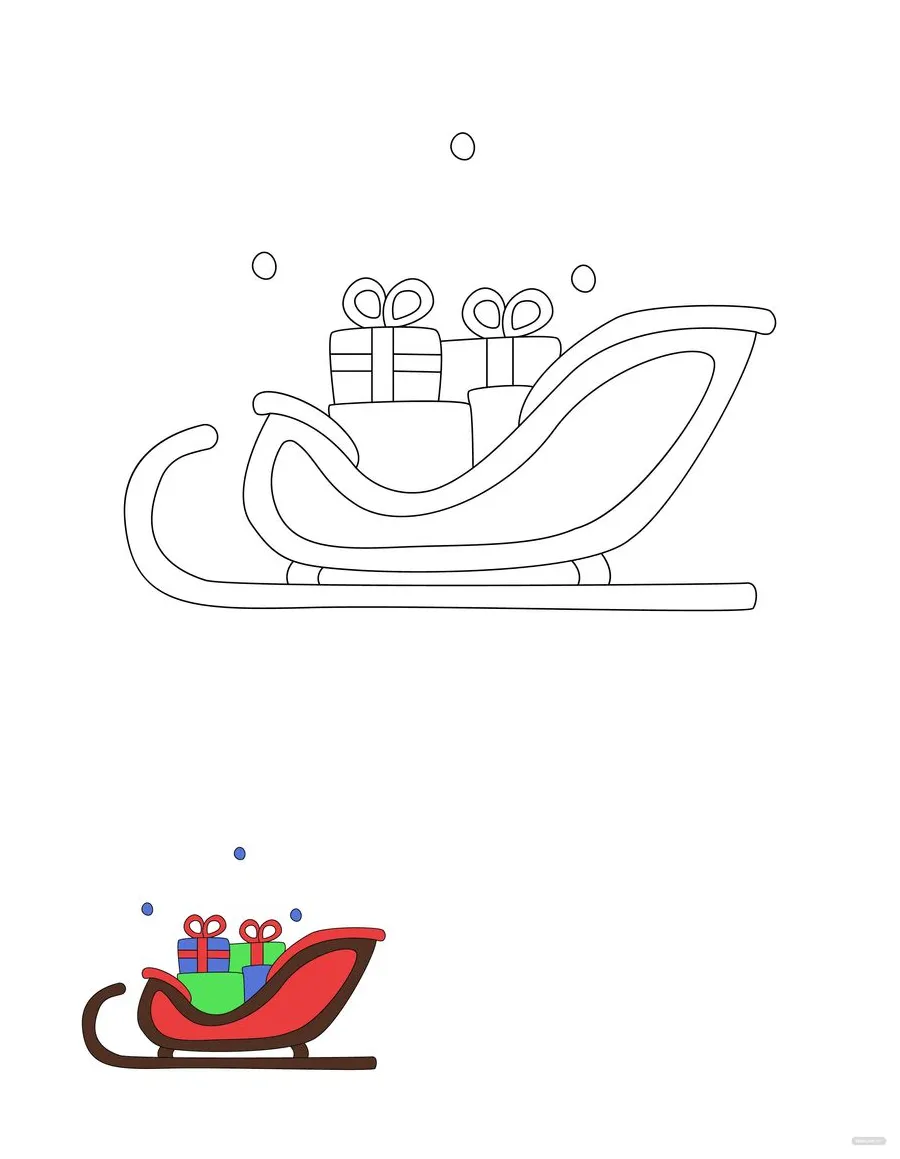 Coloring pages sleigh [2025]