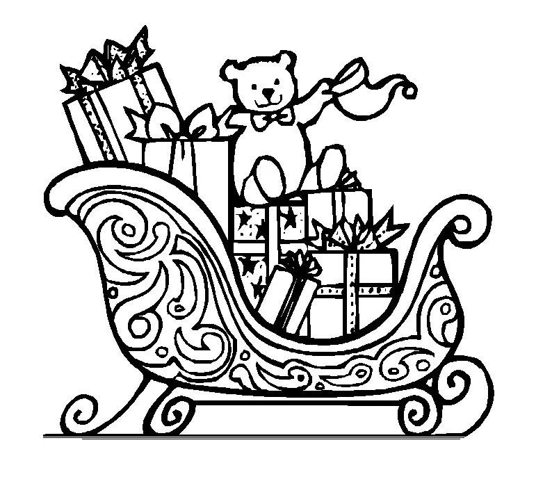 Sleigh coloring play free coloring game online