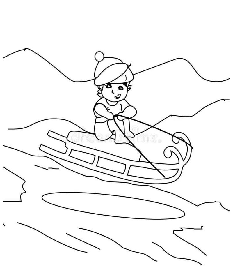Sleigh 2 coloring page free printable coloring pages for kids