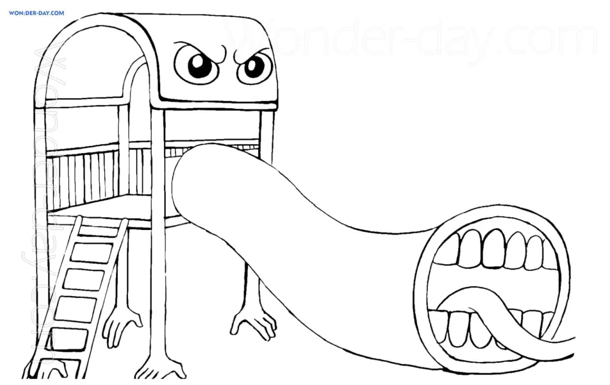 Slide coloring coloring pages