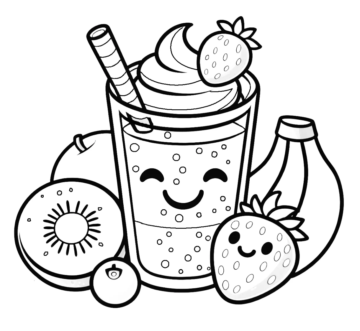 Smoothie Coloring Pages 🥤: 27 Free Printable Sheets