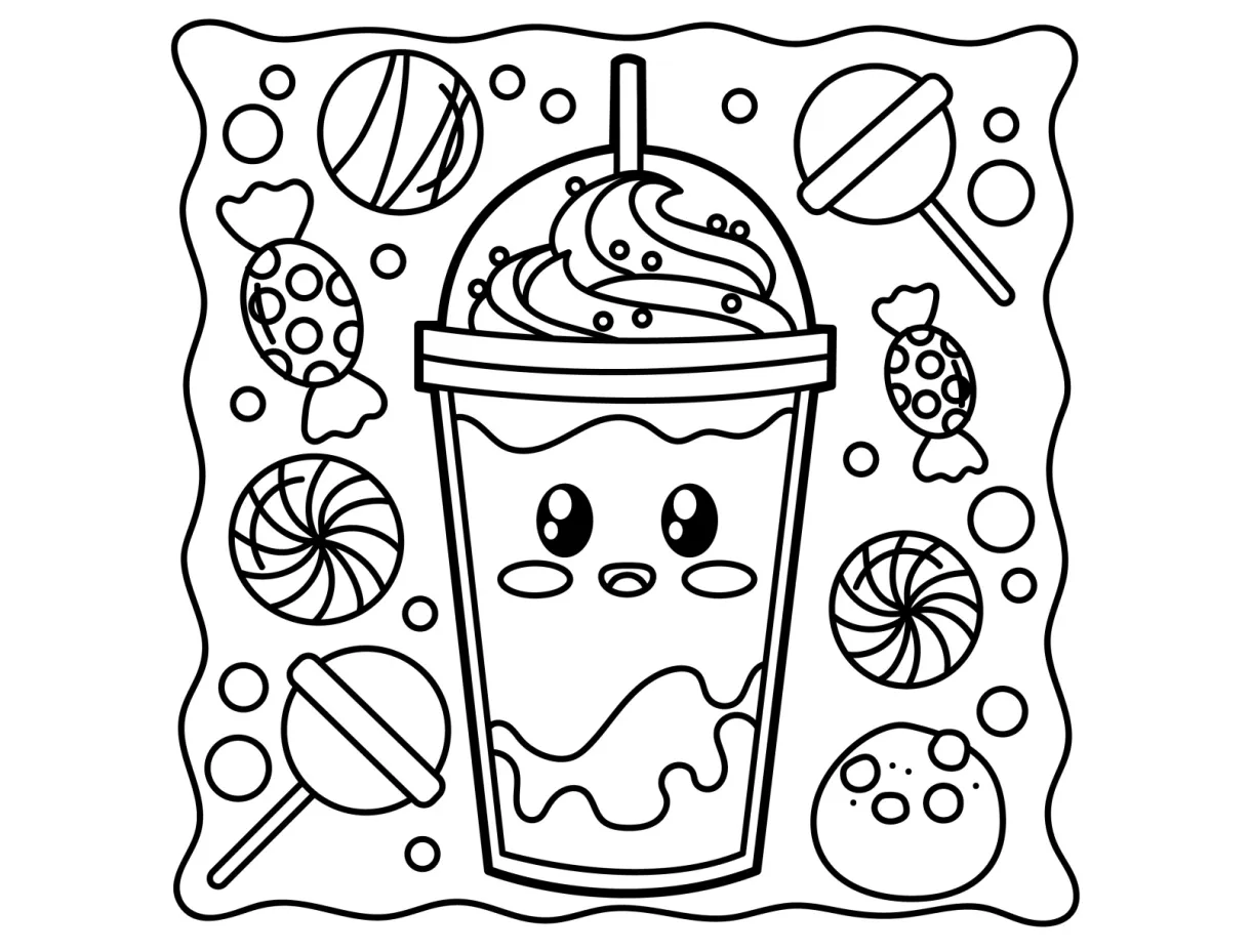 Smoothie Coloring Pages - Coloring Home