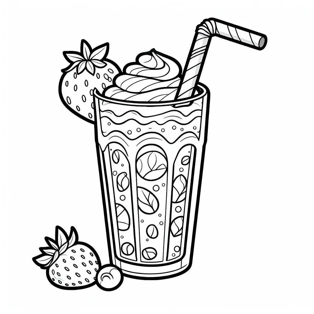 Smoothie Clip Art Coloring Pages [2025]