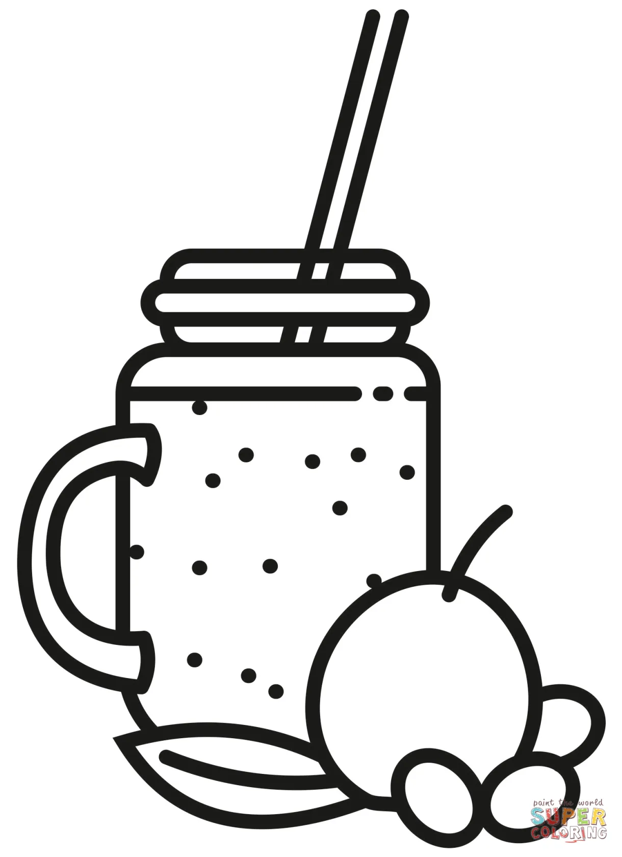 Smoothie coloring page | Free Printable Coloring Pages