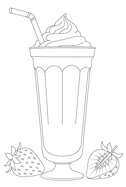 Smoothie Coloring Page Vectors & Illustrations for Free Download