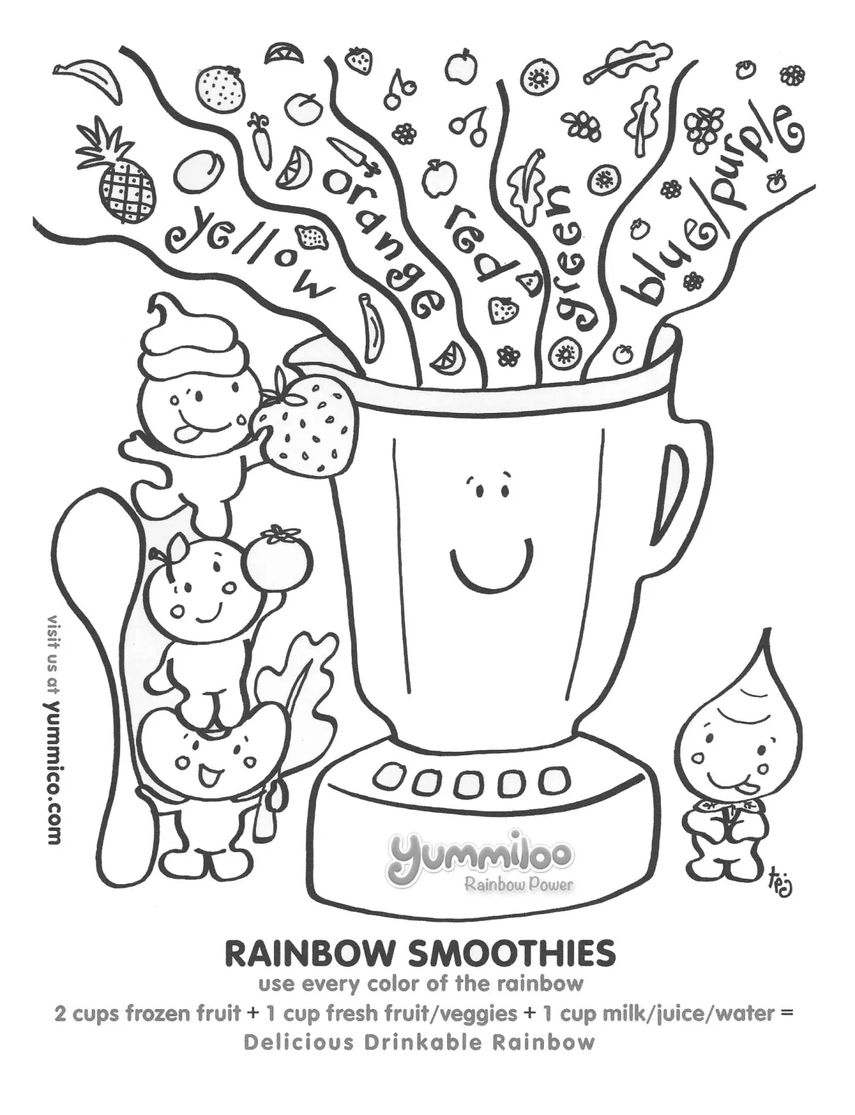 Smoothie Coloring Coloring Pages