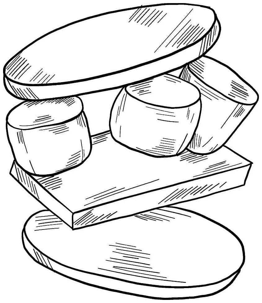 S'mores coloring page