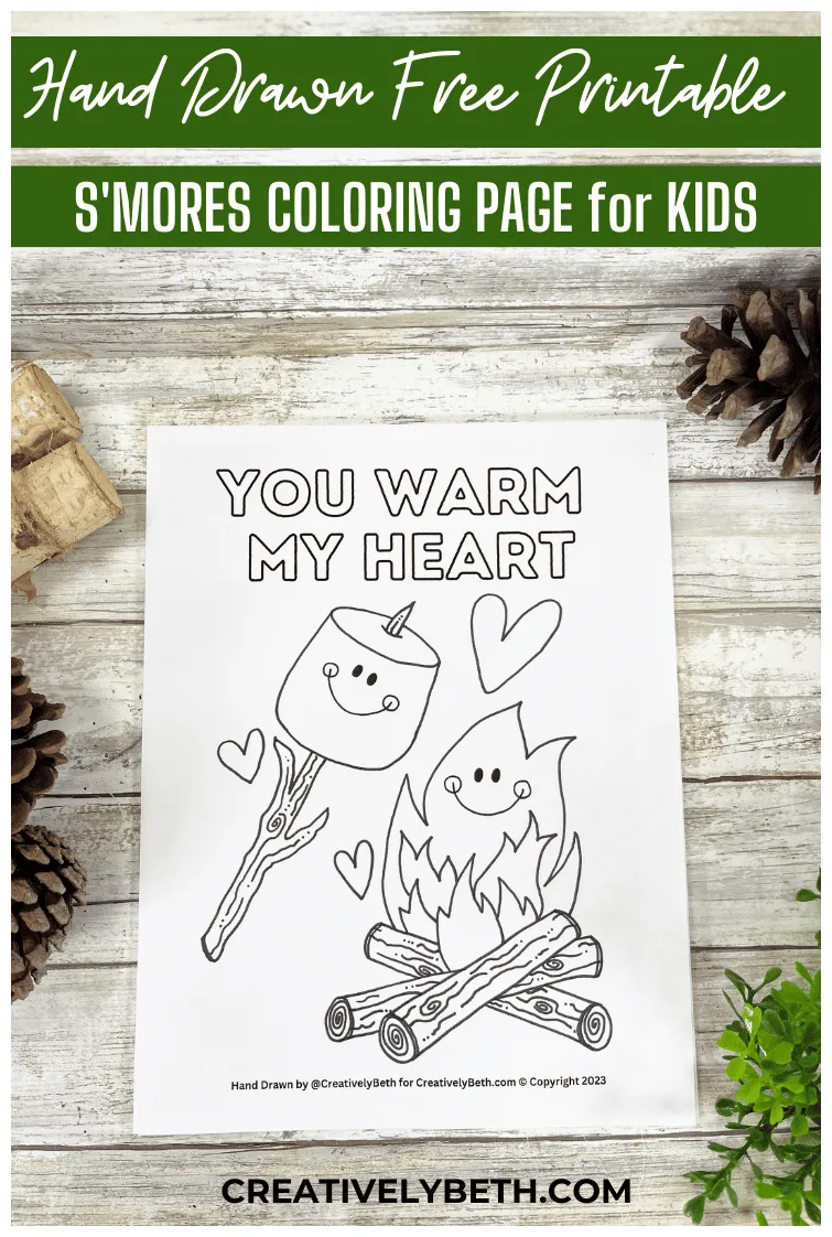 S'mores coloring page free printable printable coloring page