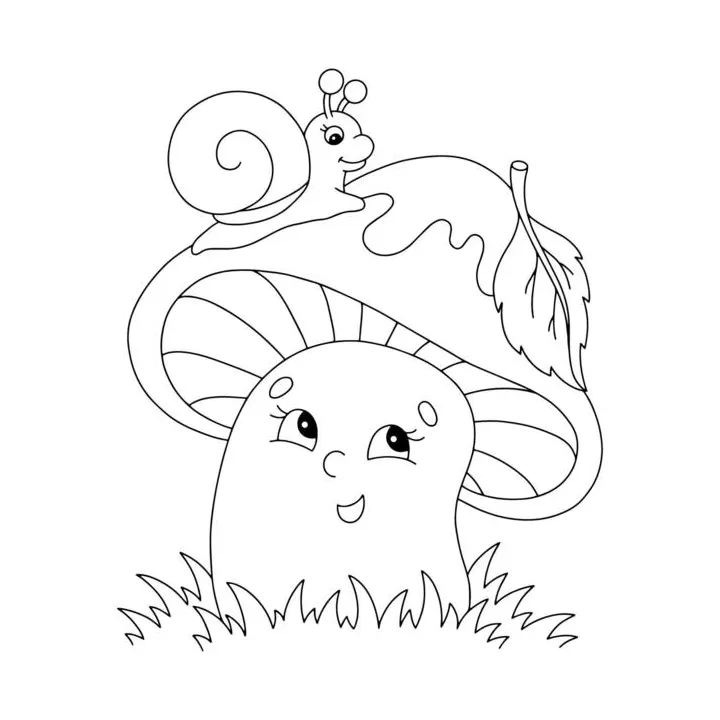 Snail coloring page vector art, icons, and graphics for printable coloring page