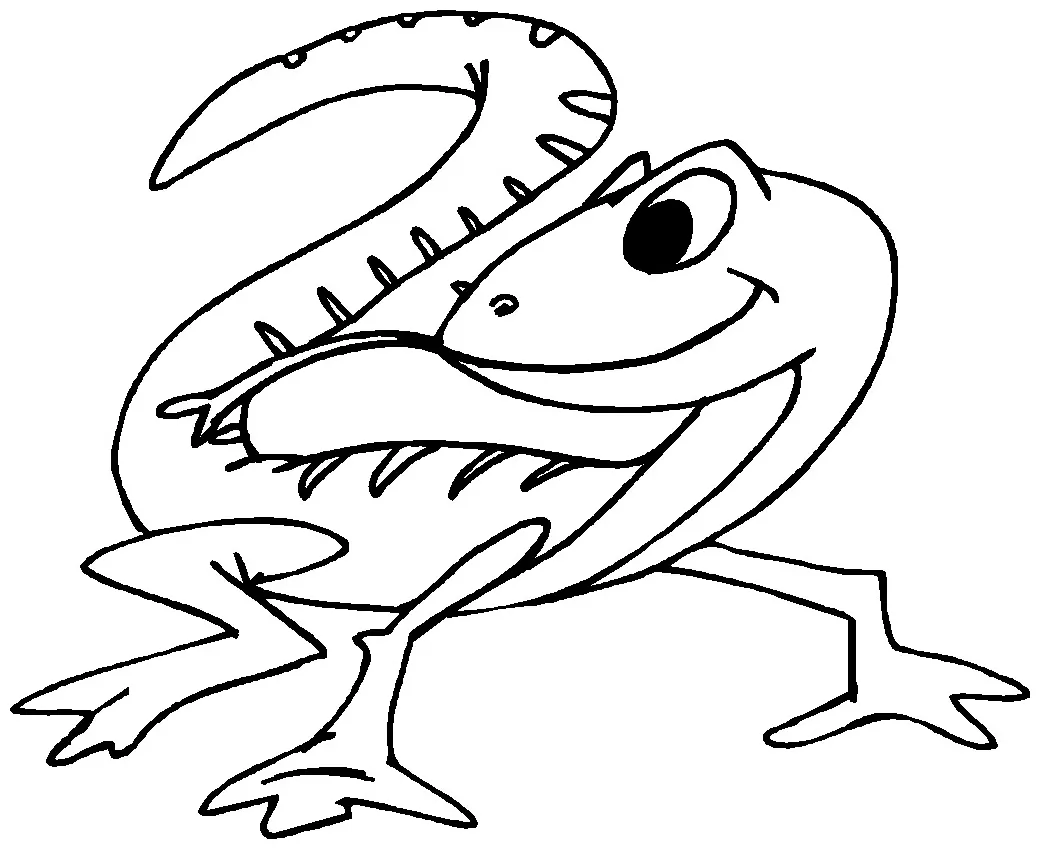 Printable coiled snake coloring page for kids