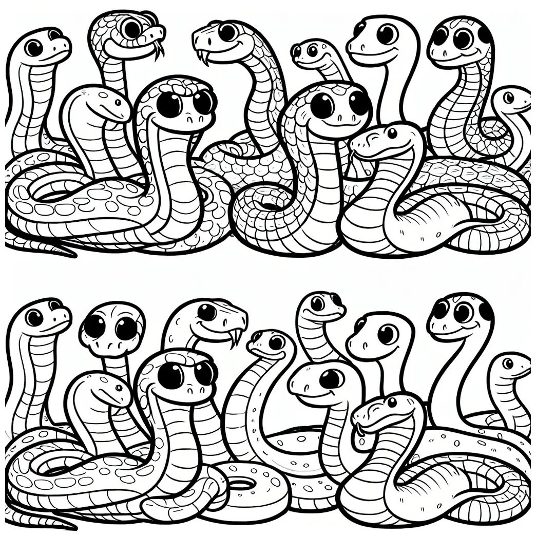 Cartoon Snake coloring page - GoGo Coloring