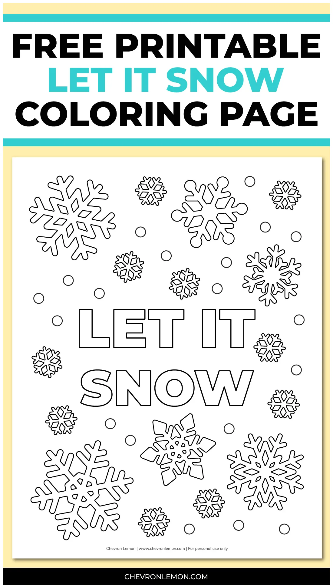 Snow coloring page
