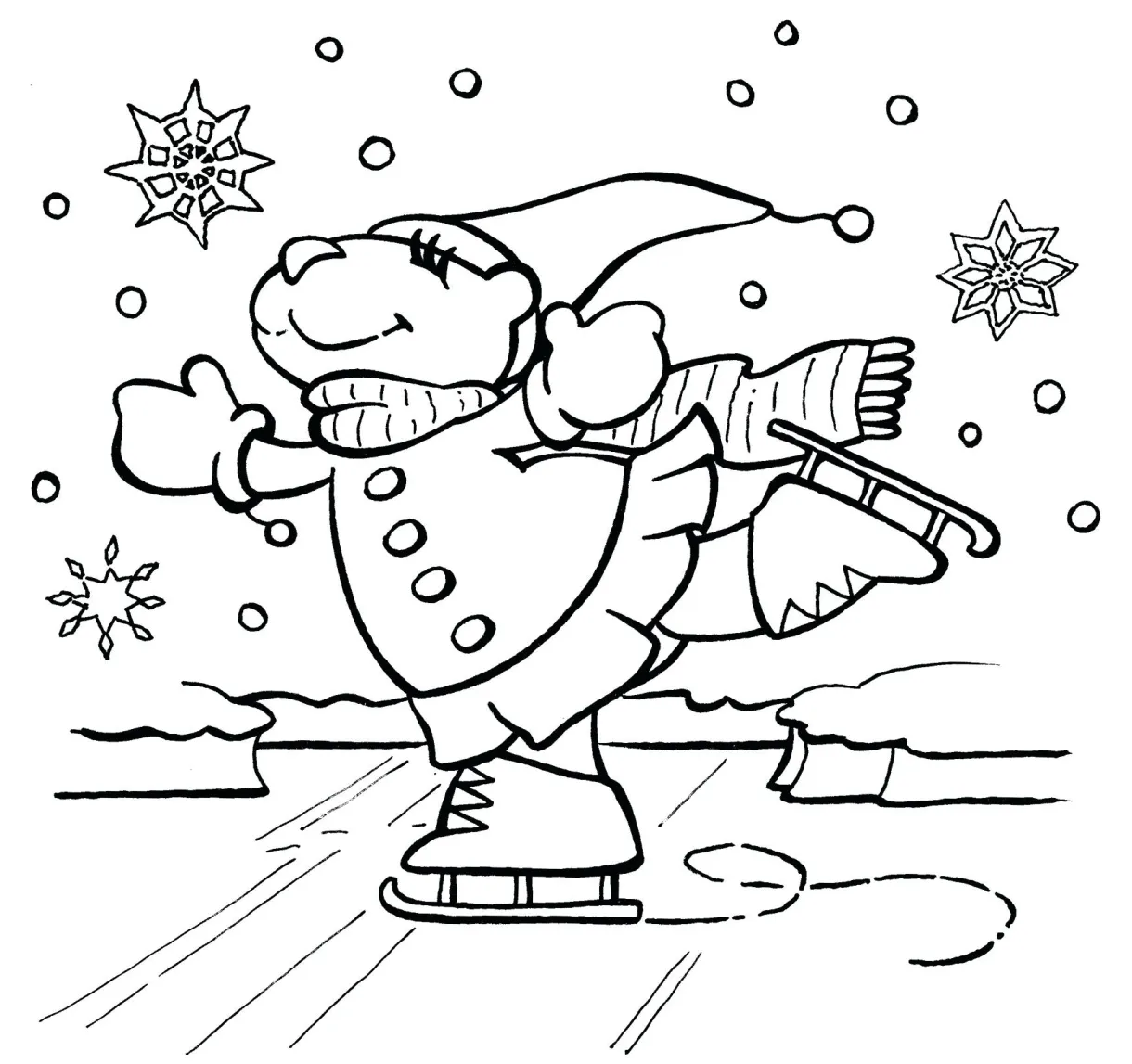 Snow day coloring page at getcolorings free printable colorings