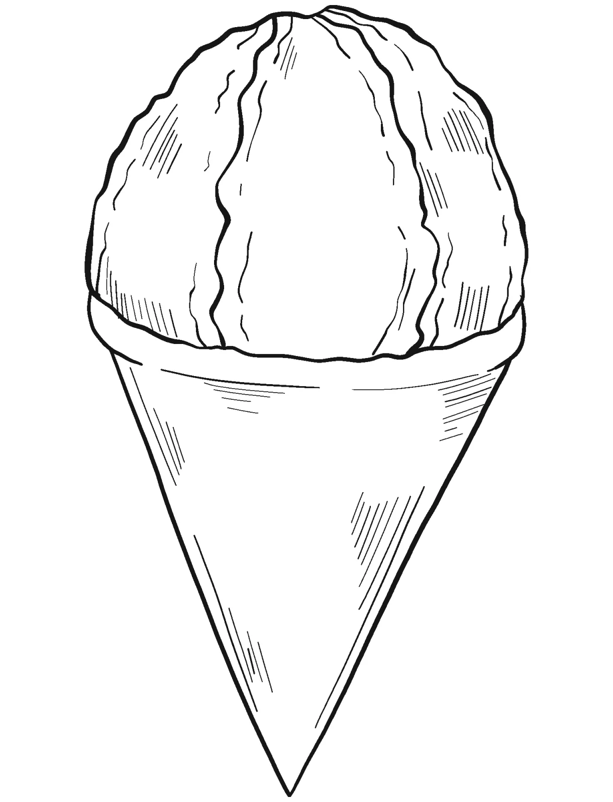 Snow cone coloring page colouringpages