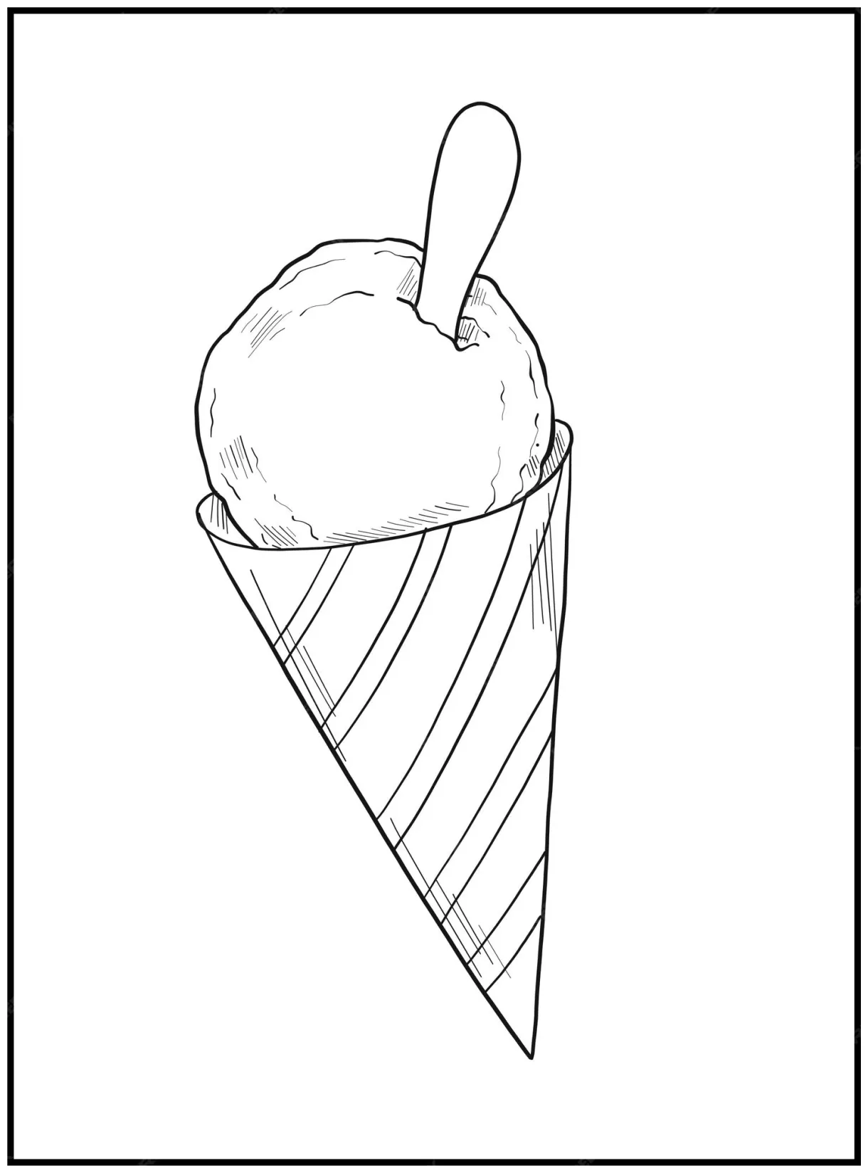Snow cone coloring pages