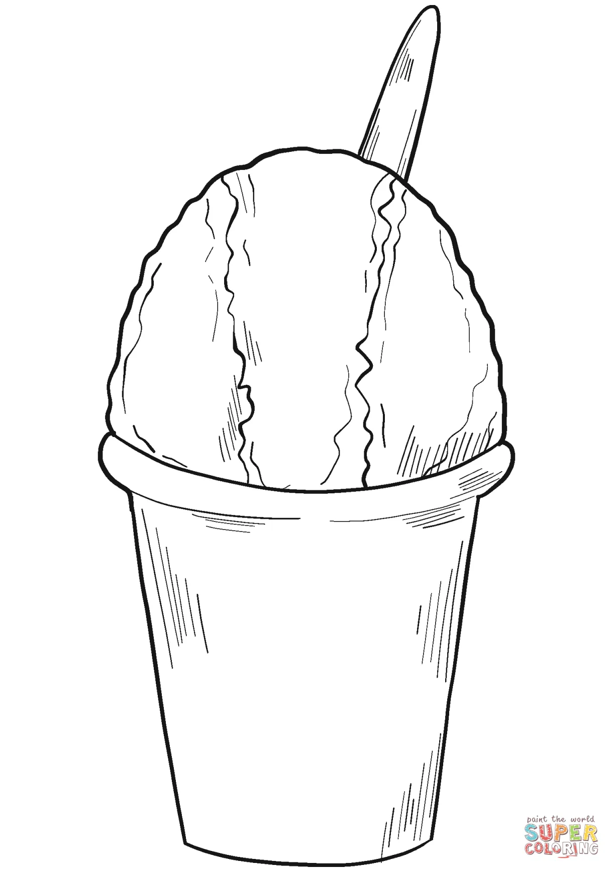Snow Cone coloring page | Free Printable Coloring Pages