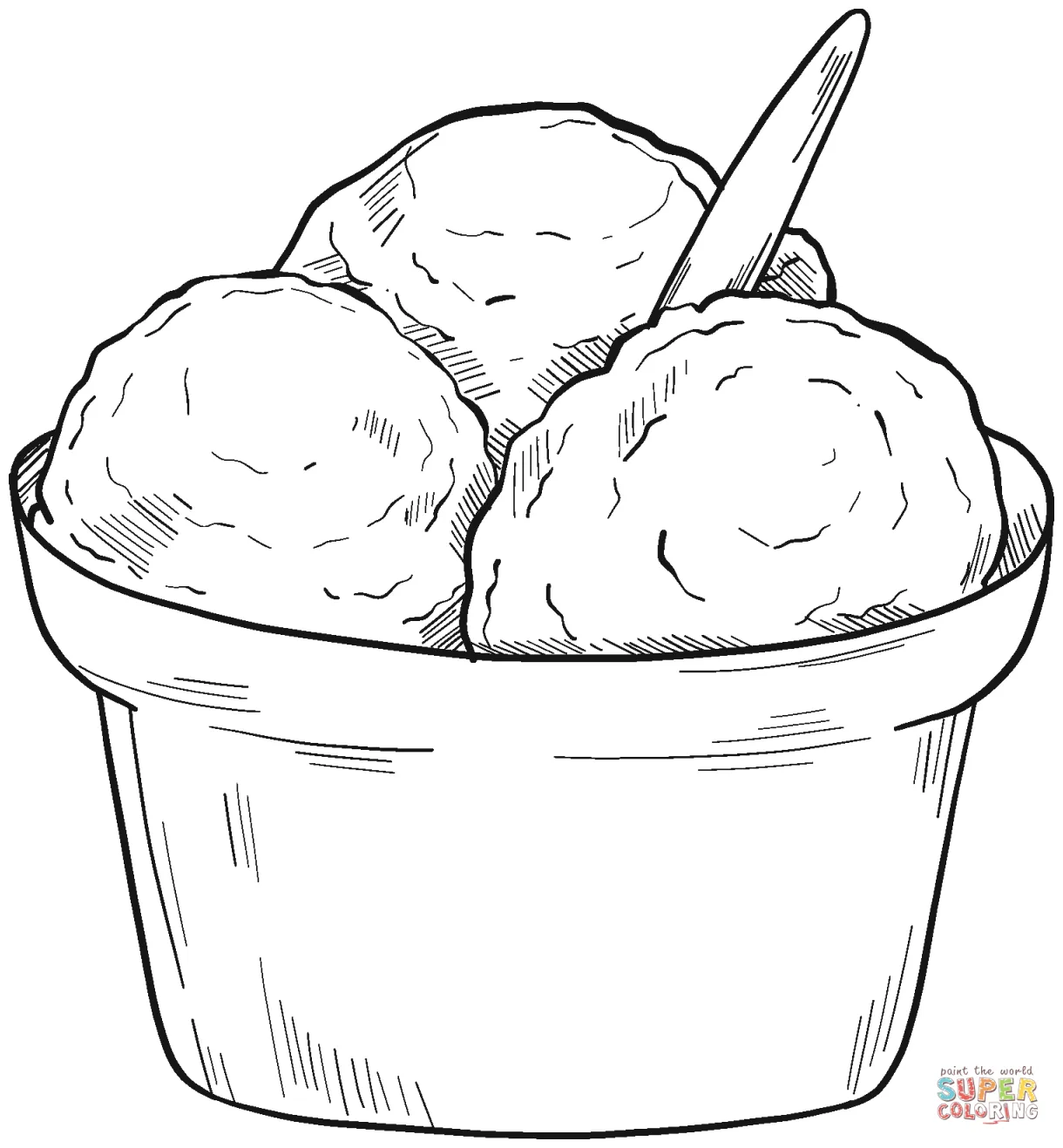Snow Cone coloring page | Free Printable Coloring Pages