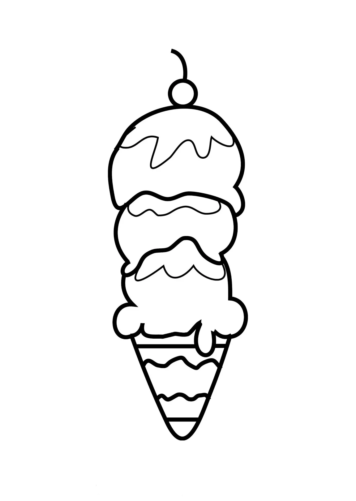 Snow Cone Coloring Pages