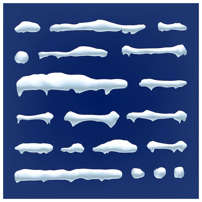 Premium vector snow drift set